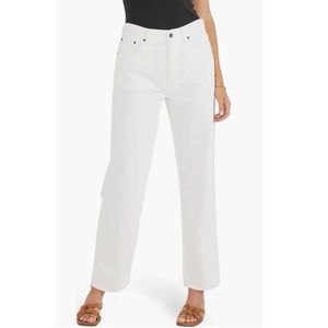 ETICA Women’s Tyler High Rise Vintage Straight Leg White Denim Jeans 30 NWT